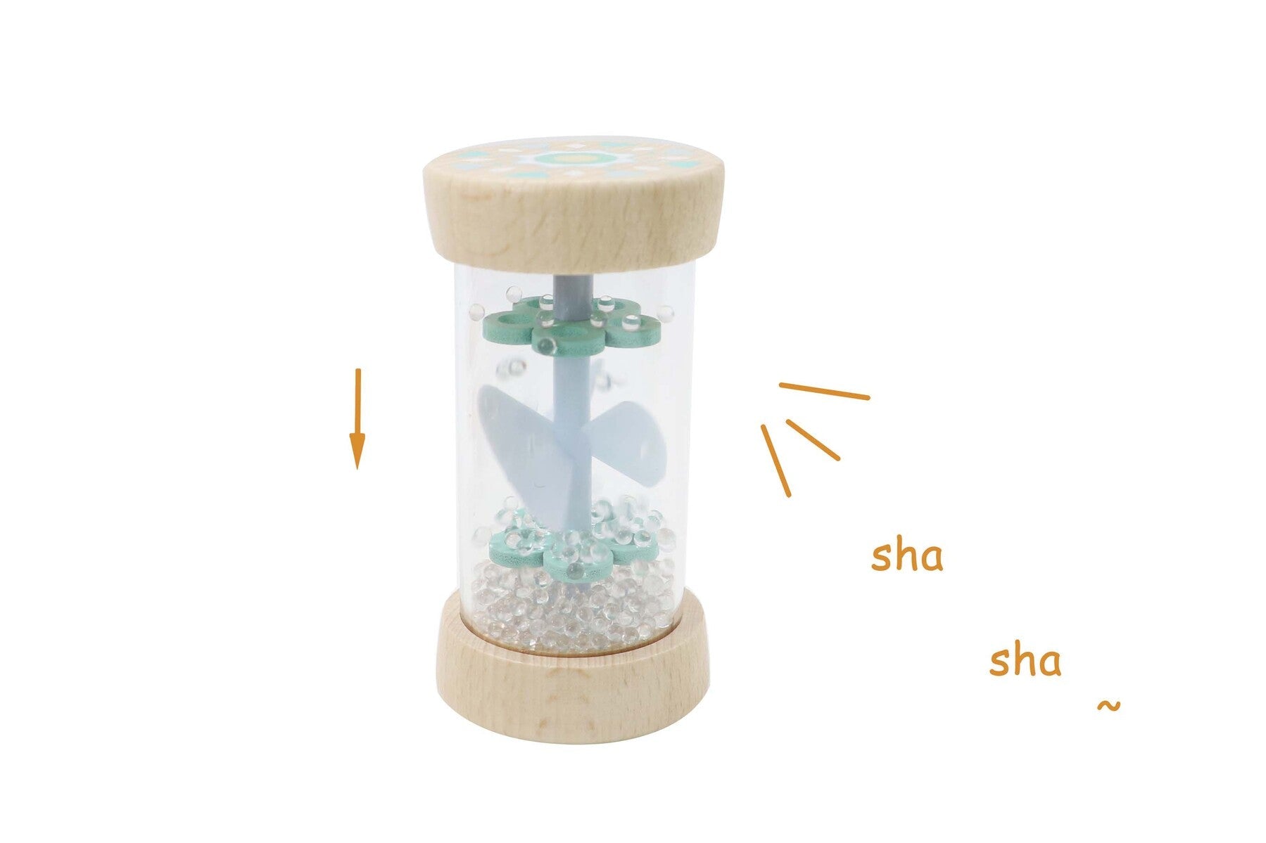 ECOWHIRLIE RATTLE BLUE - Bamboo Sprout